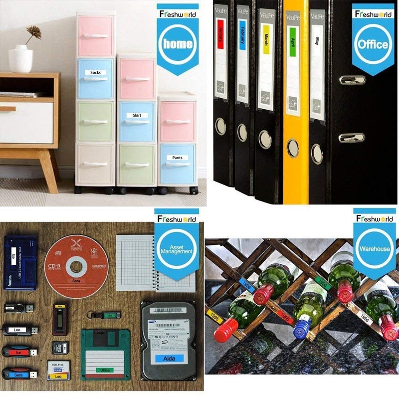 Freshworld 6-Pack Compatible Dymo D1 Label Tape Replacement for DYMO Label Maker Refills D1 45013 45010 45016 45017 45018 45019 Label for Dymo LabelManager 160 280 PnP 360D 210D 420P  1/2 Inch x 23 Ft - Image 5